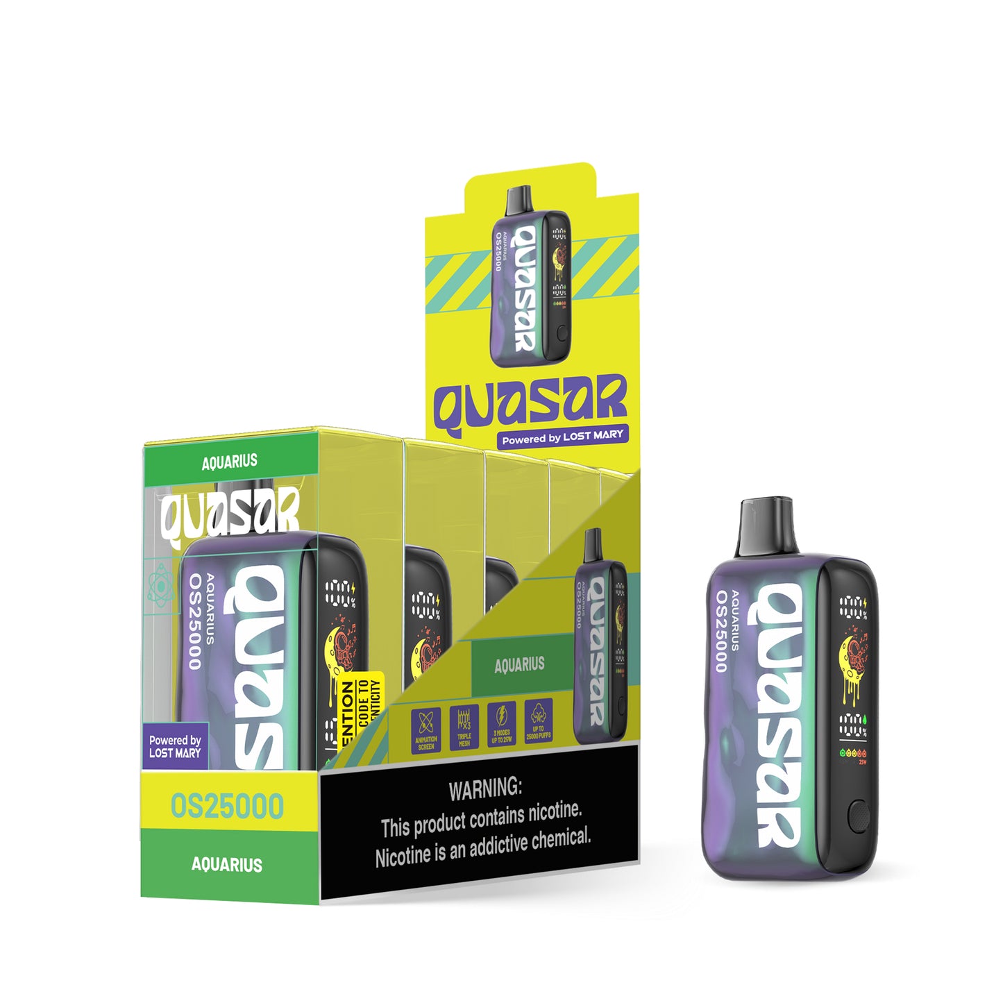 Quasar OS25000 Disposable Vape - Black Coral Wholesale