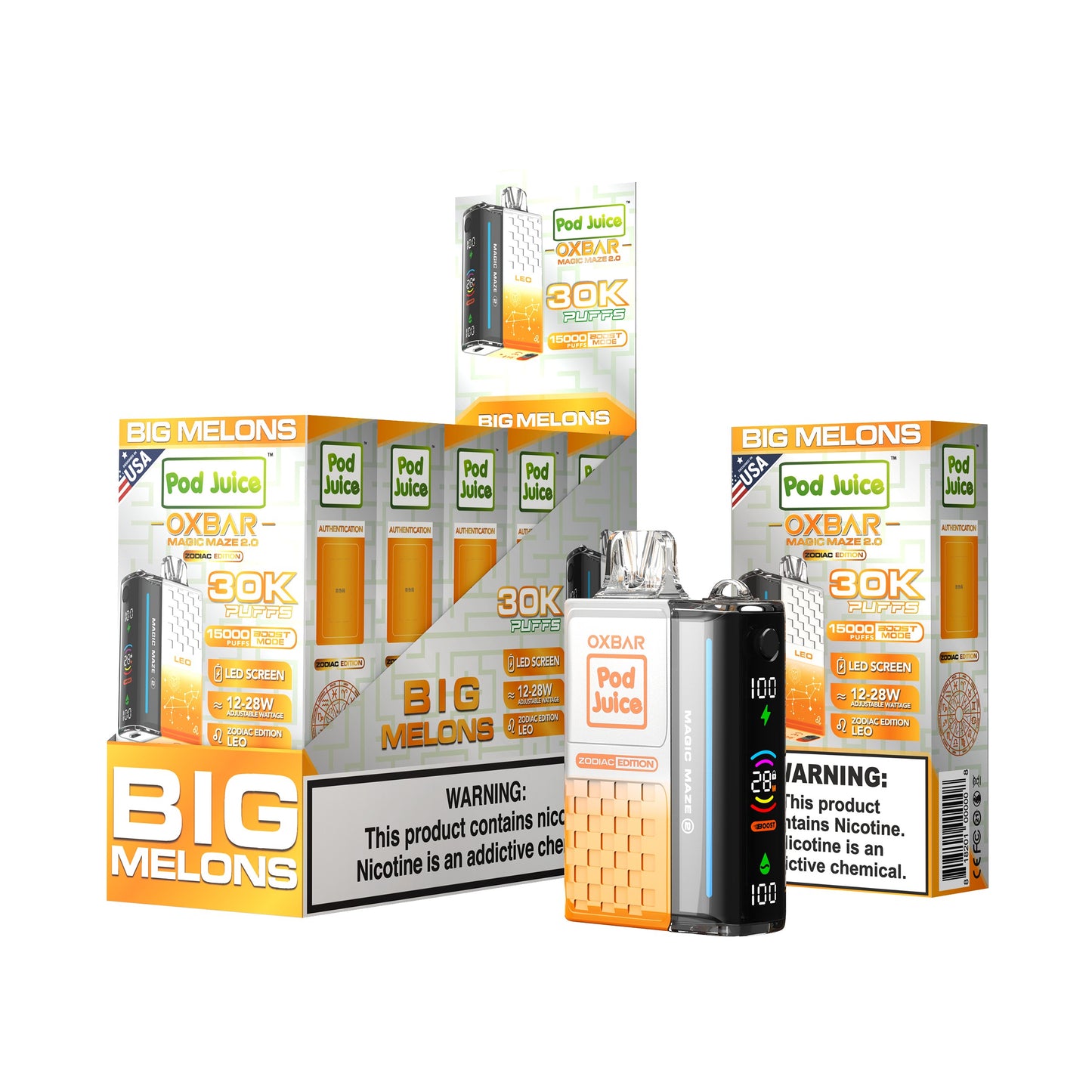 Oxbar Magic Maze 2.0 Pod Juice 30K Disposable Vape - Black Coral Wholesale