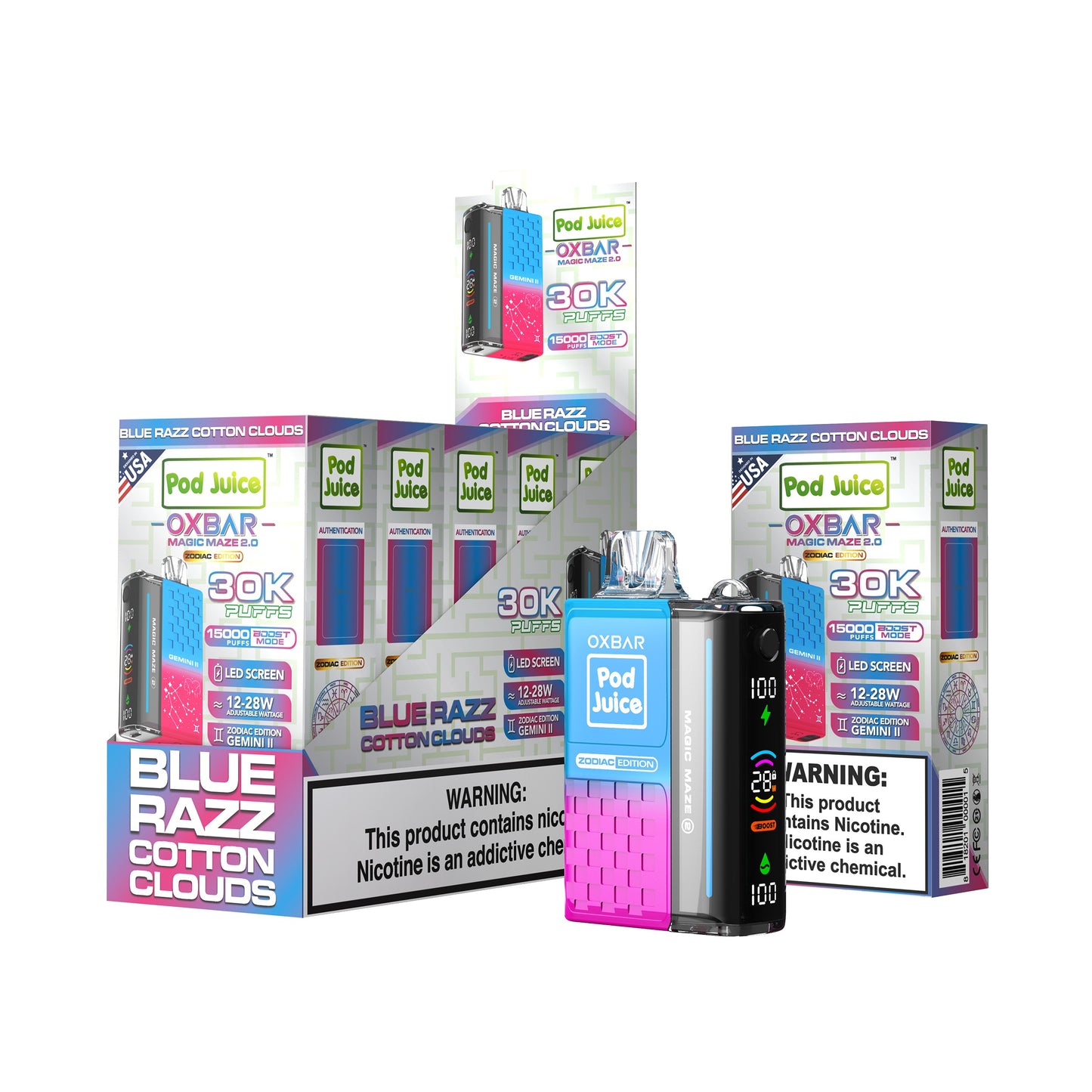 Oxbar Magic Maze 2.0 Pod Juice 30K Disposable Vape - Black Coral Wholesale