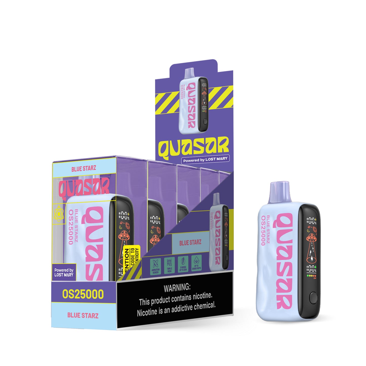 Quasar OS25000 Disposable Vape - Black Coral Wholesale