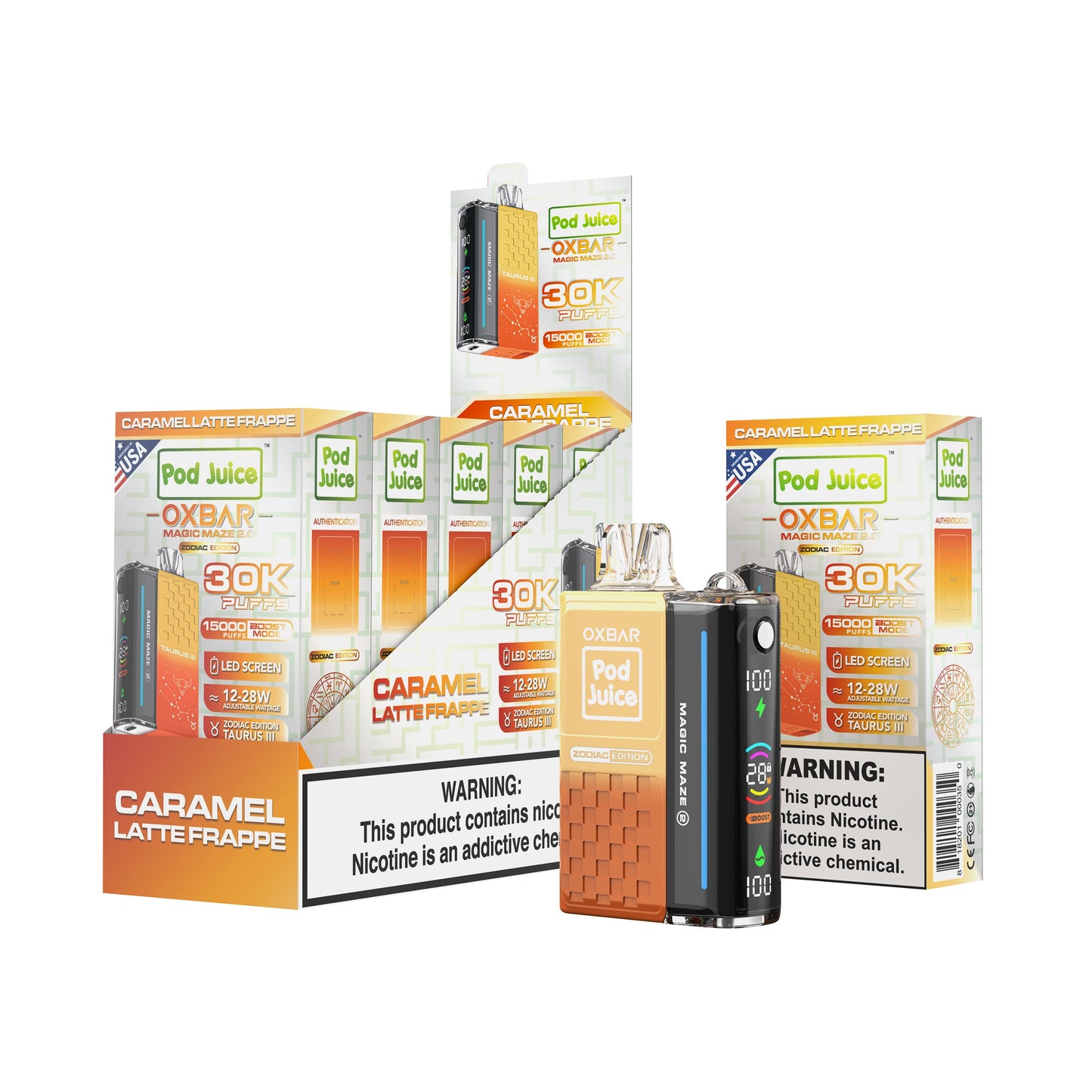 Oxbar Magic Maze 2.0 Pod Juice 30K Disposable Vape - Black Coral Wholesale