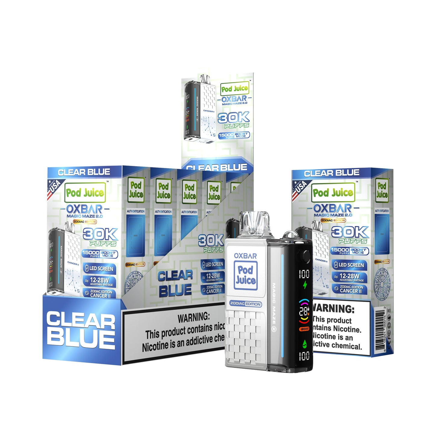 Oxbar Magic Maze 2.0 Pod Juice 30K Disposable Vape - Black Coral Wholesale