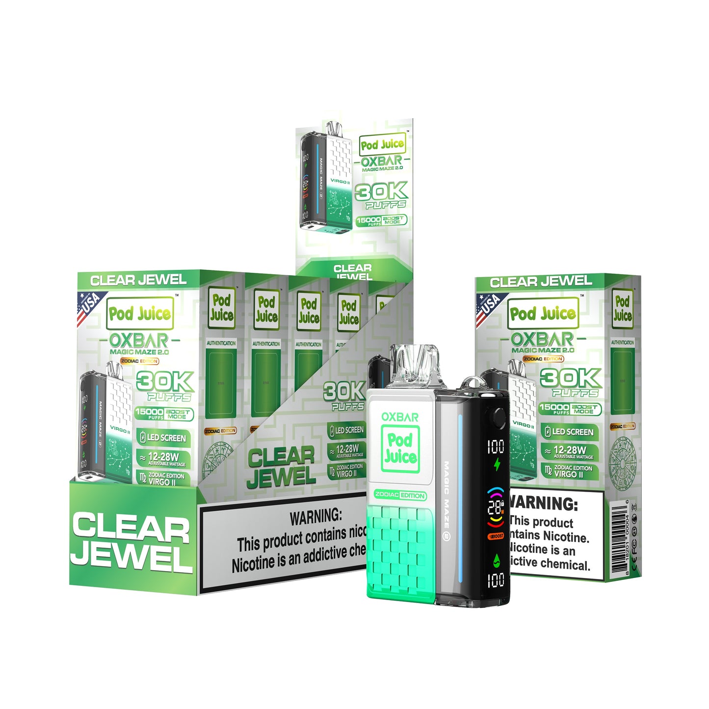 Oxbar Magic Maze 2.0 Pod Juice 30K Disposable Vape - Black Coral Wholesale