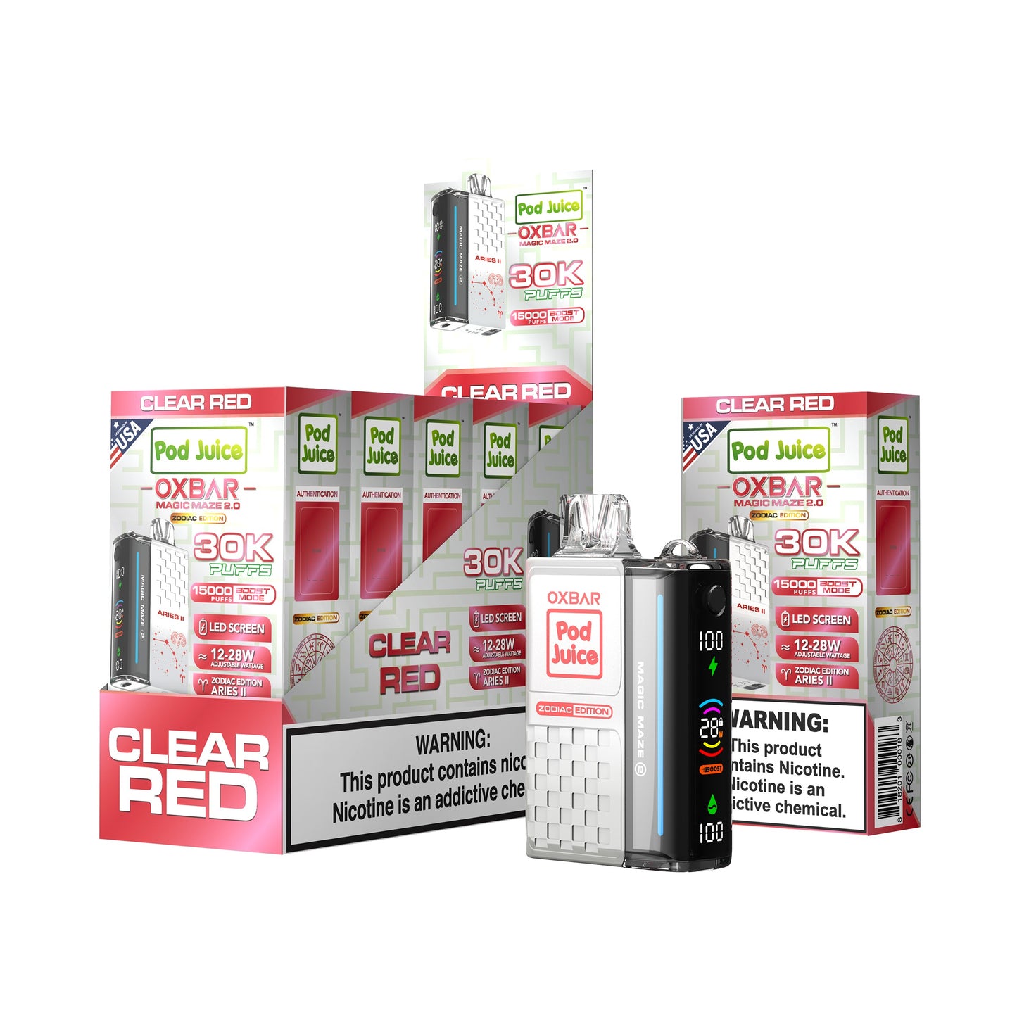 Oxbar Magic Maze 2.0 Pod Juice 30K Disposable Vape - Black Coral Wholesale