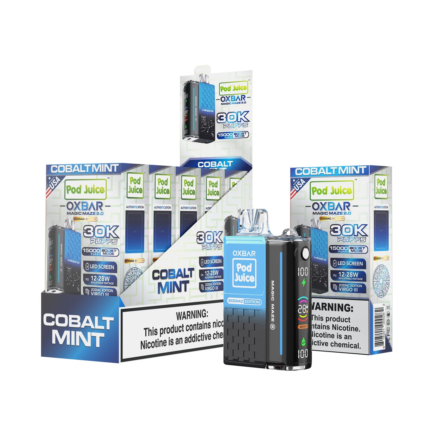 Oxbar Magic Maze 2.0 Pod Juice 30K Disposable Vape - Black Coral Wholesale