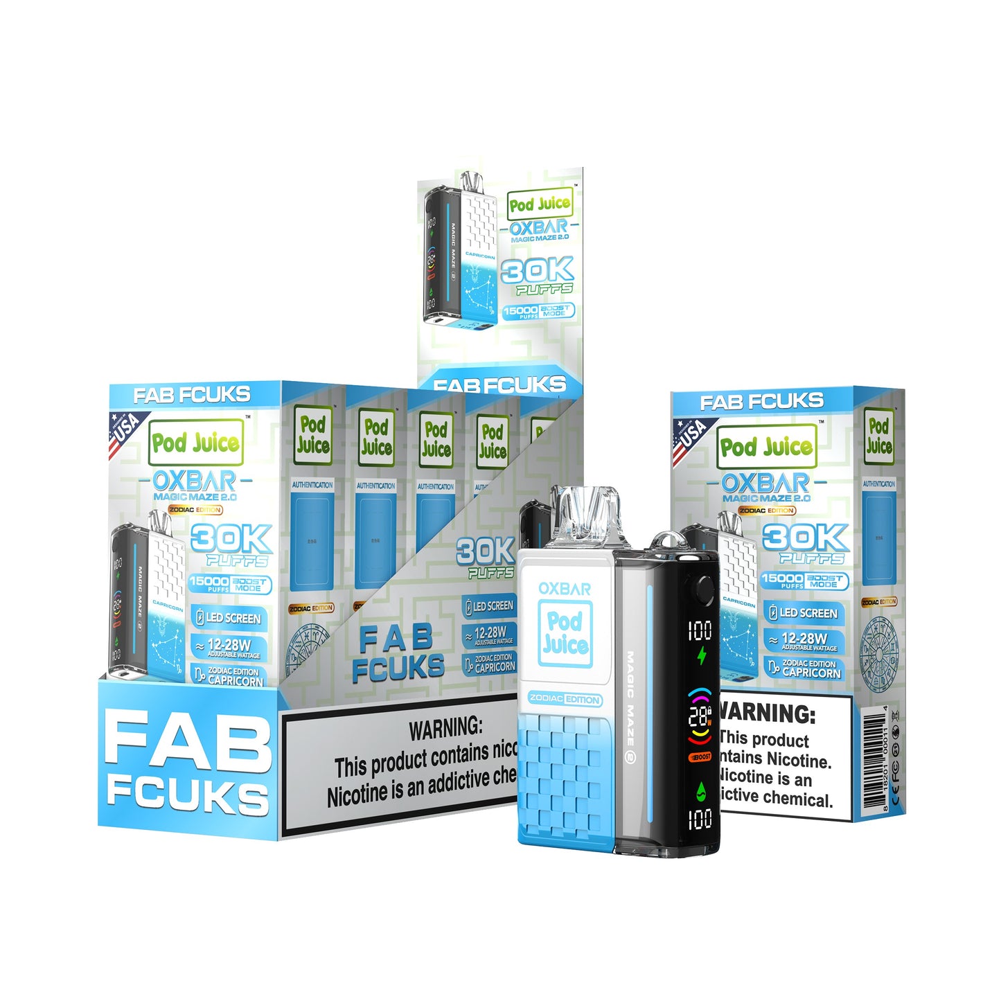 Oxbar Magic Maze 2.0 Pod Juice 30K Disposable Vape - Black Coral Wholesale