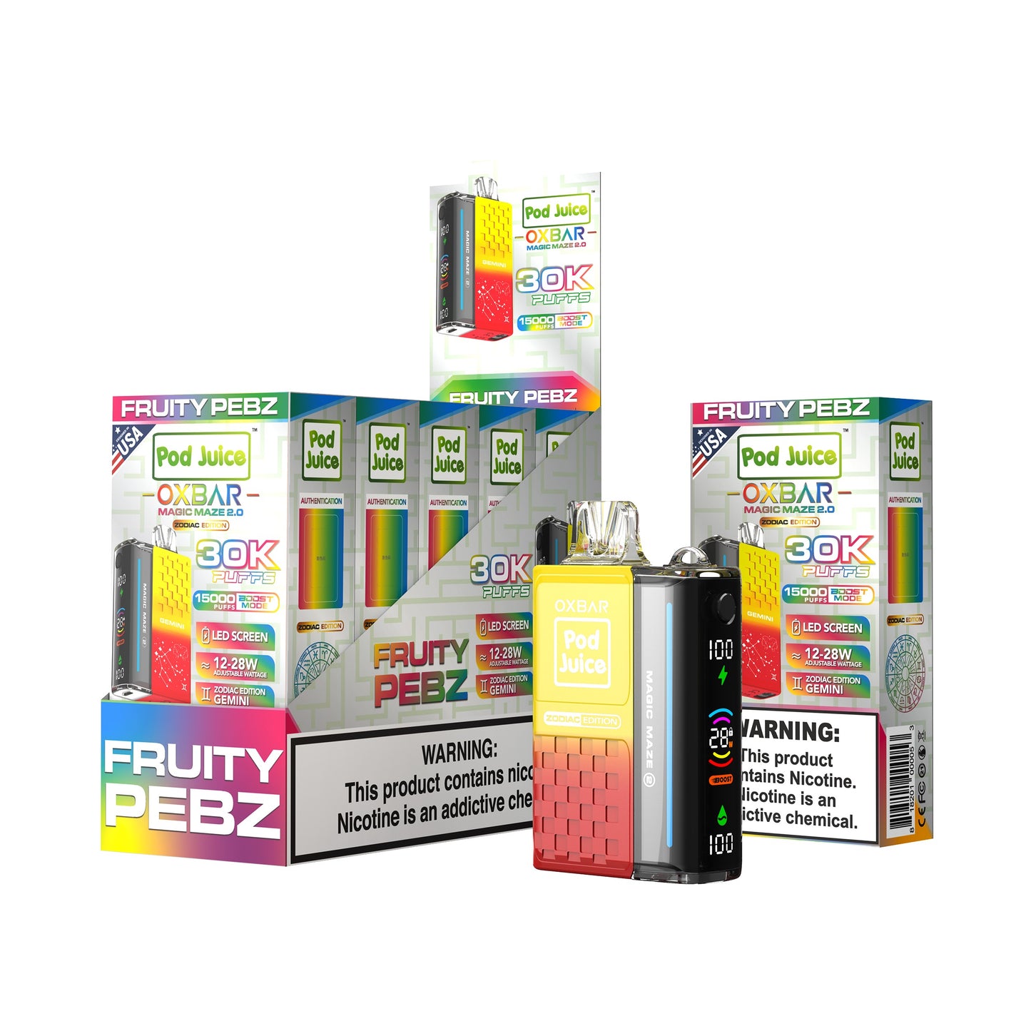 Oxbar Magic Maze 2.0 Pod Juice 30K Disposable Vape - Black Coral Wholesale