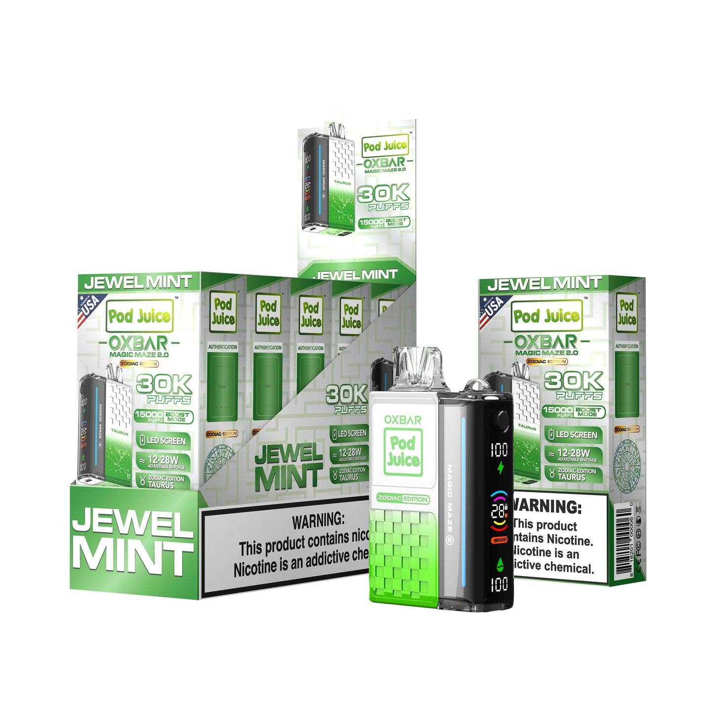 Oxbar Magic Maze 2.0 Pod Juice 30K Disposable Vape - Black Coral Wholesale