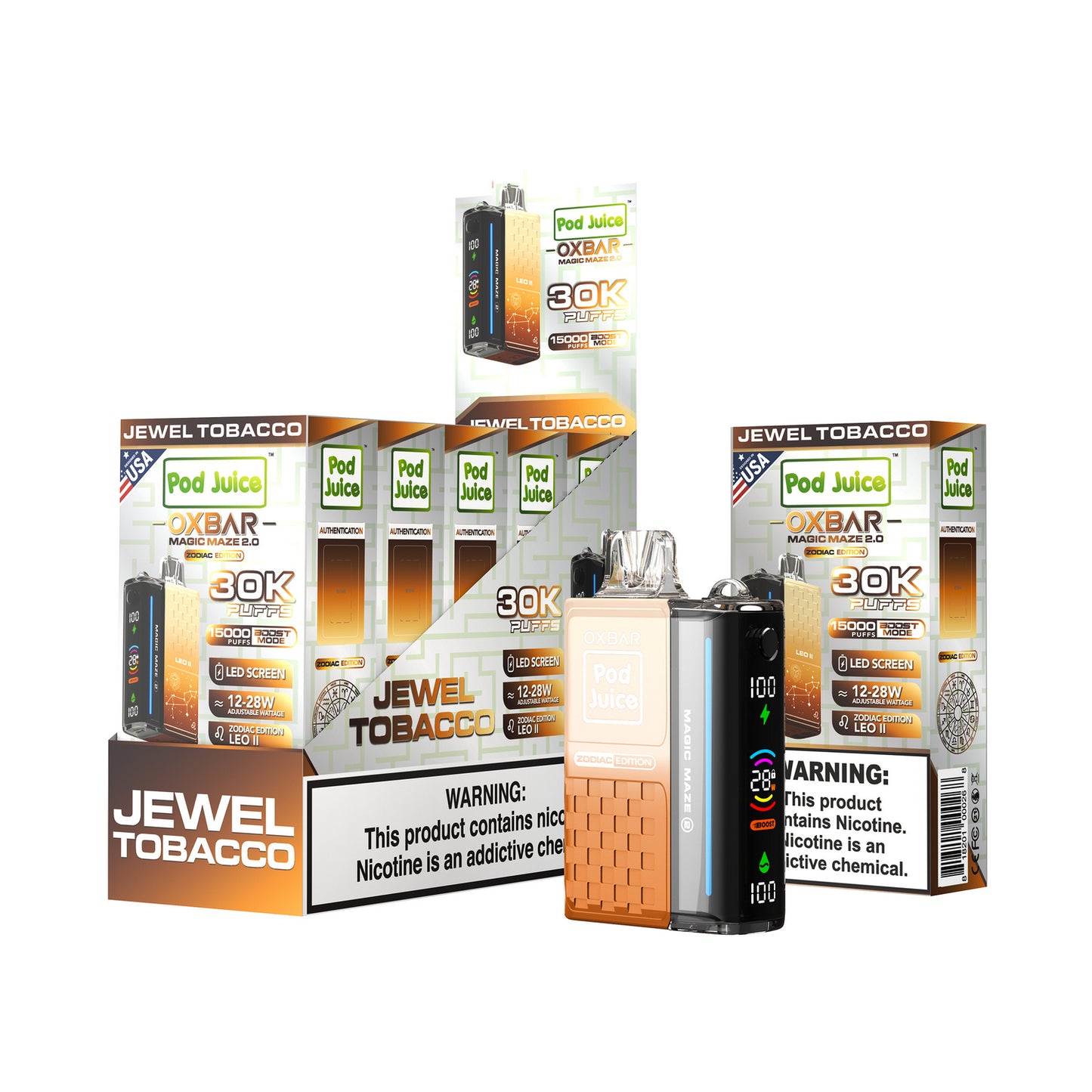 Oxbar Magic Maze 2.0 Pod Juice 30K Disposable Vape - Black Coral Wholesale