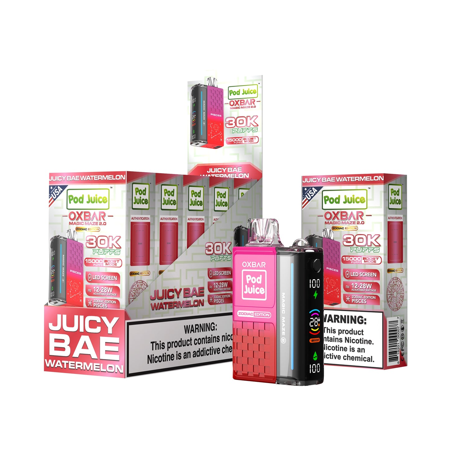 Oxbar Magic Maze 2.0 Pod Juice 30K Disposable Vape - Black Coral Wholesale