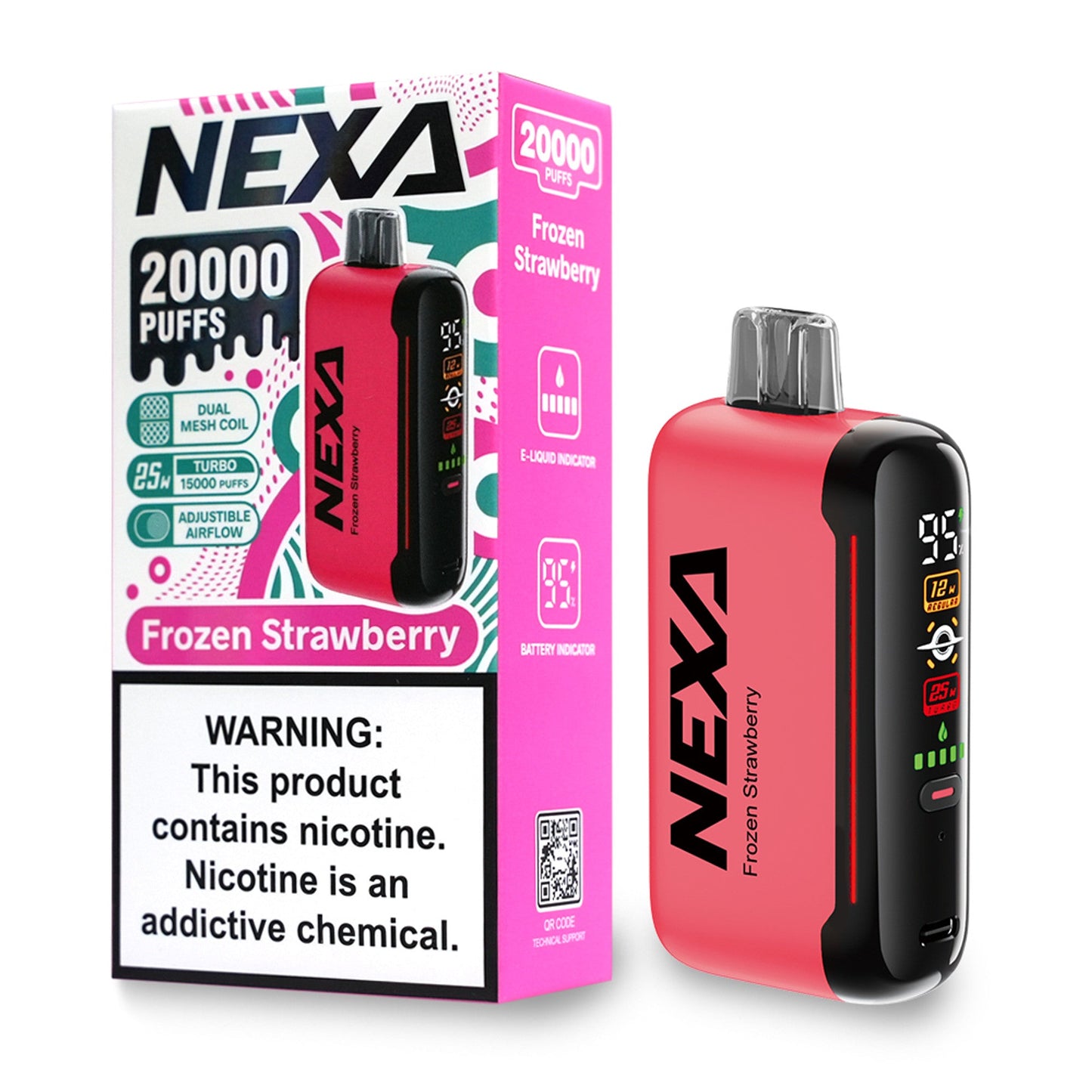 Nexa N20000 Disposable Vape - Black Coral Wholesale
