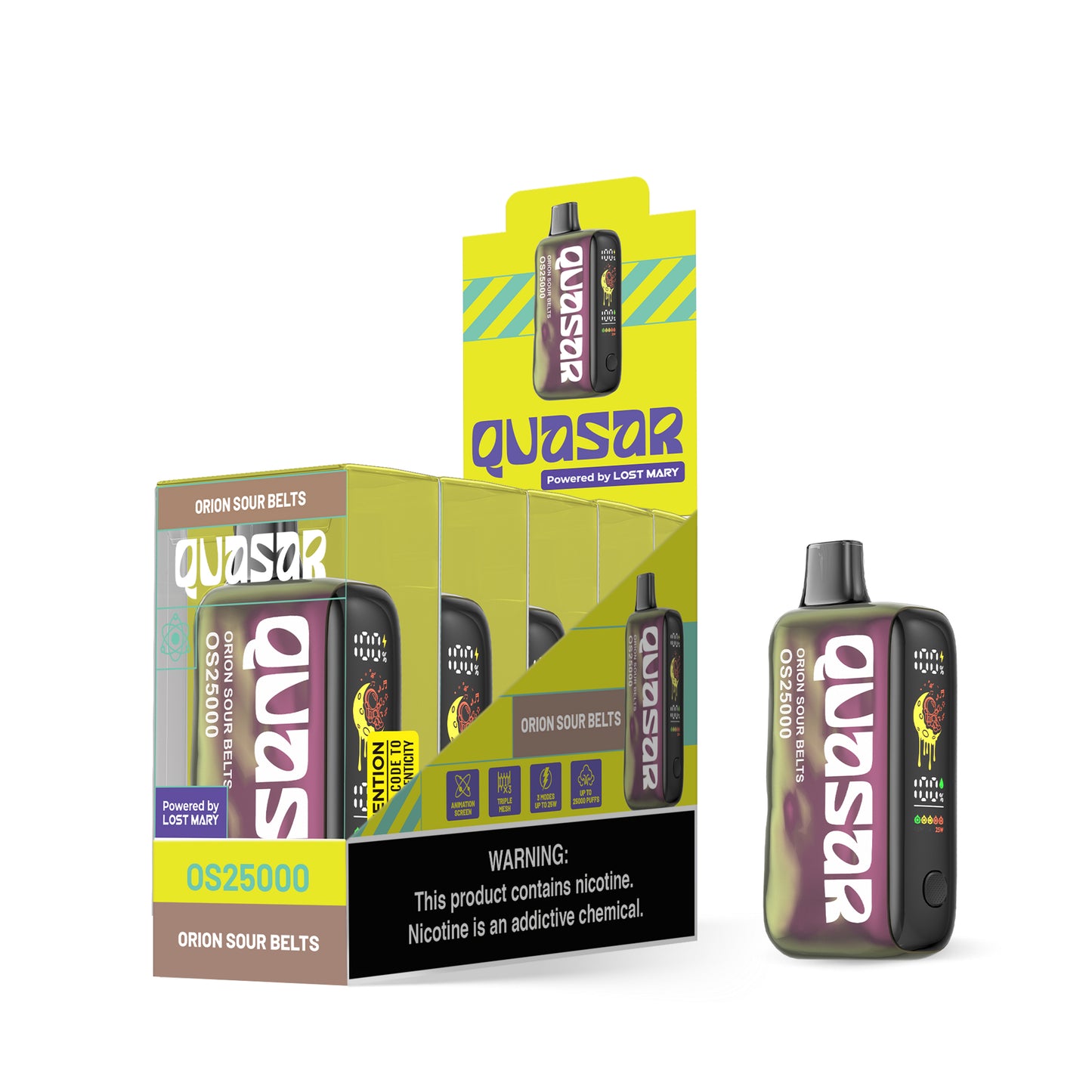Quasar OS25000 Disposable Vape - Black Coral Wholesale