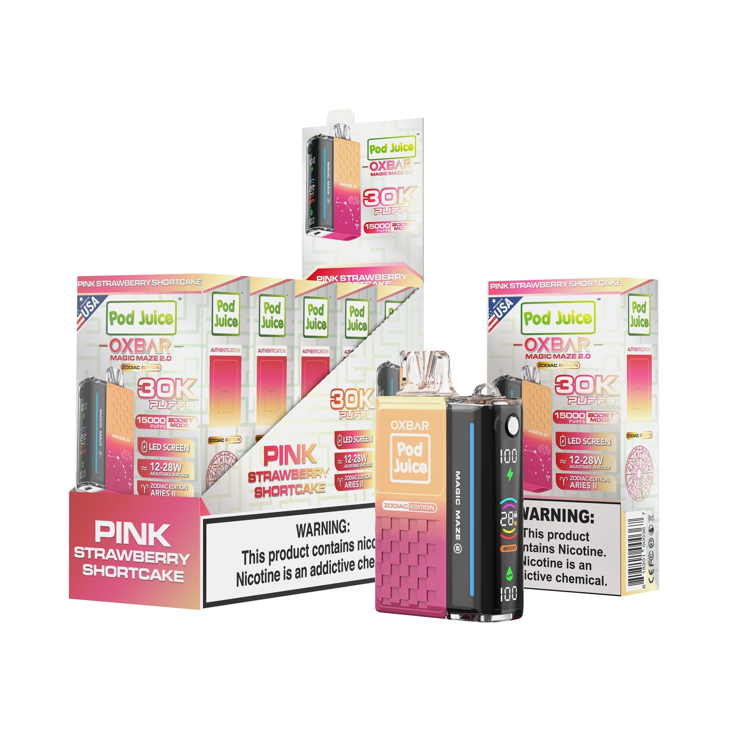 Oxbar Magic Maze 2.0 Pod Juice 30K Disposable Vape - Black Coral Wholesale