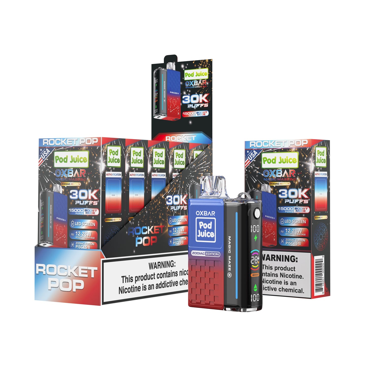 Oxbar Magic Maze 2.0 Pod Juice 30K Disposable Vape - Black Coral Wholesale