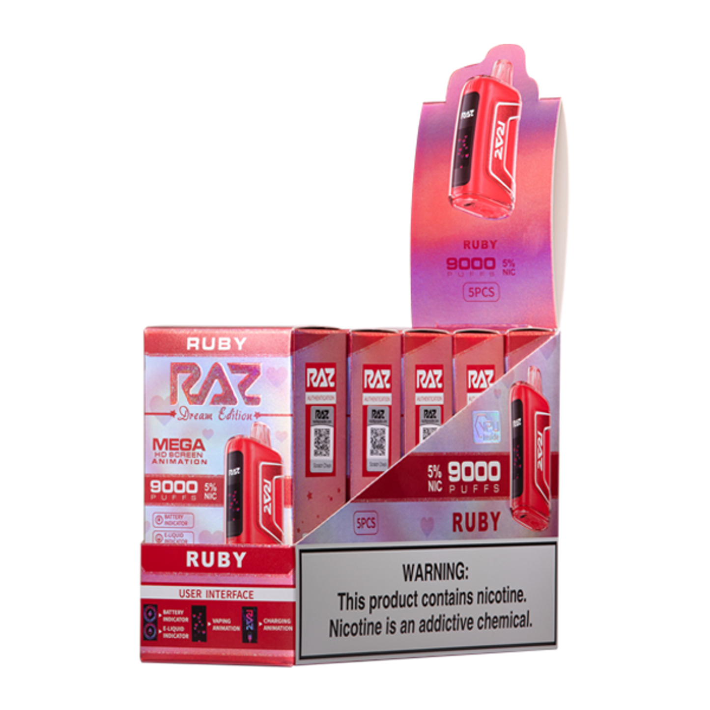 Raz TN9000 Disposable Vape - Black Coral Wholesale
