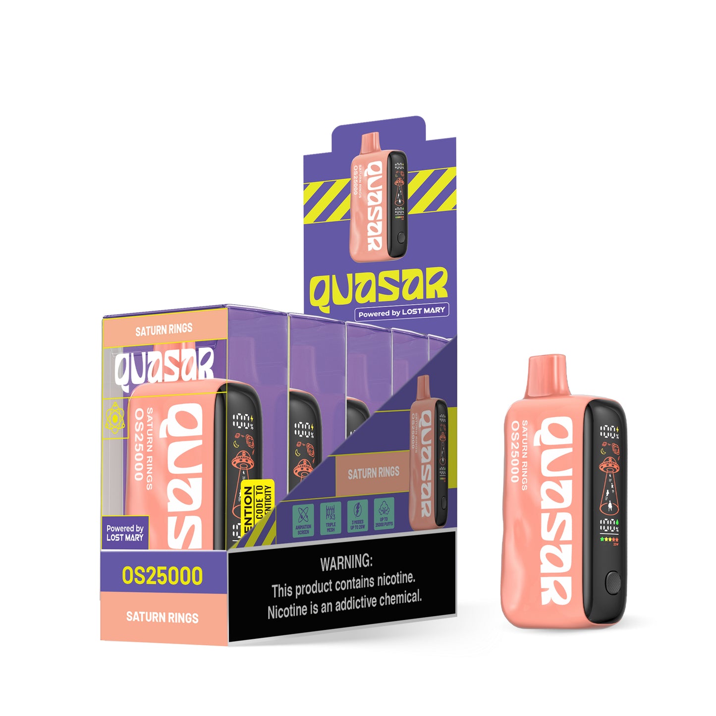 Quasar OS25000 Disposable Vape - Black Coral Wholesale