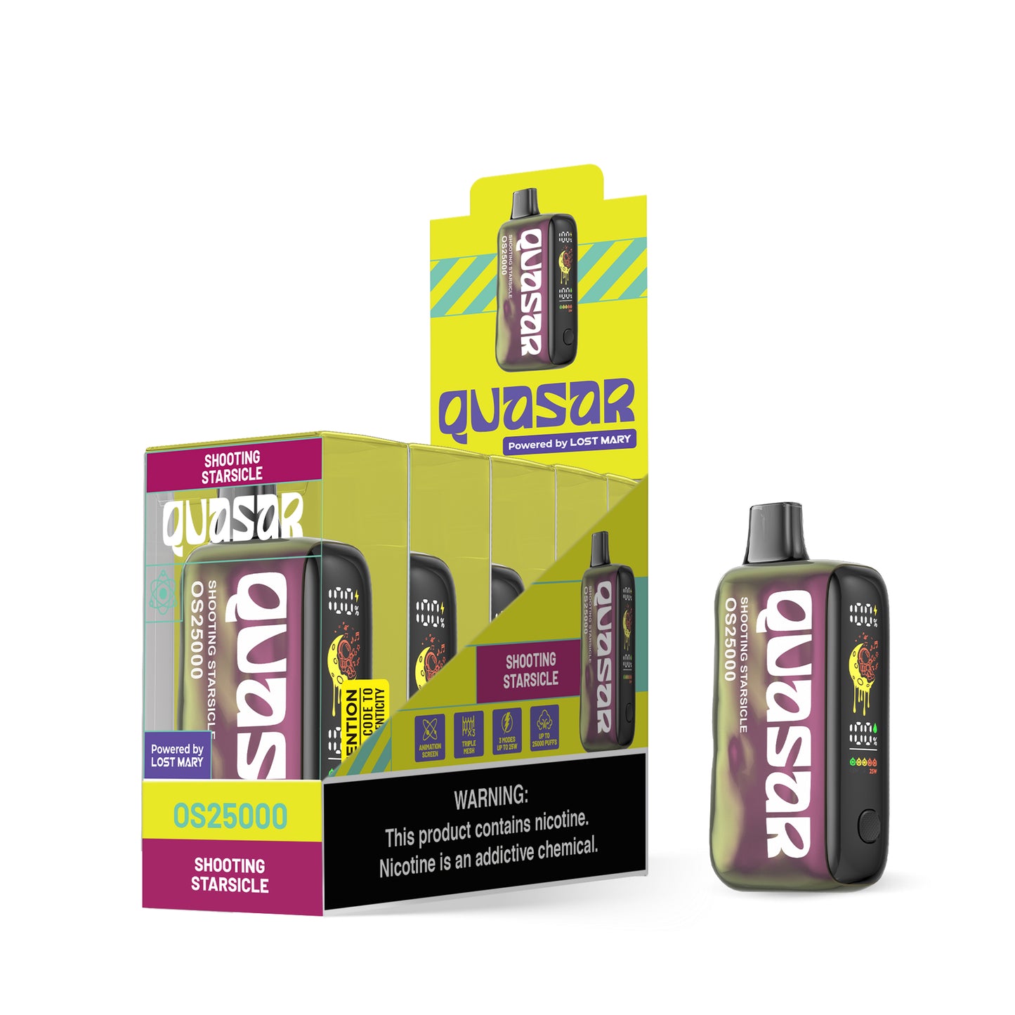 Quasar OS25000 Disposable Vape - Black Coral Wholesale