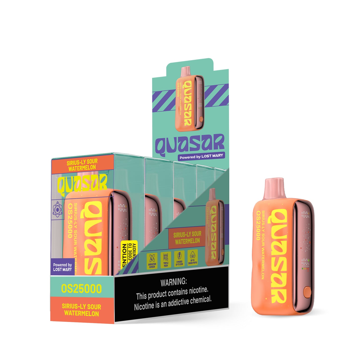 Quasar OS25000 Disposable Vape - Black Coral Wholesale