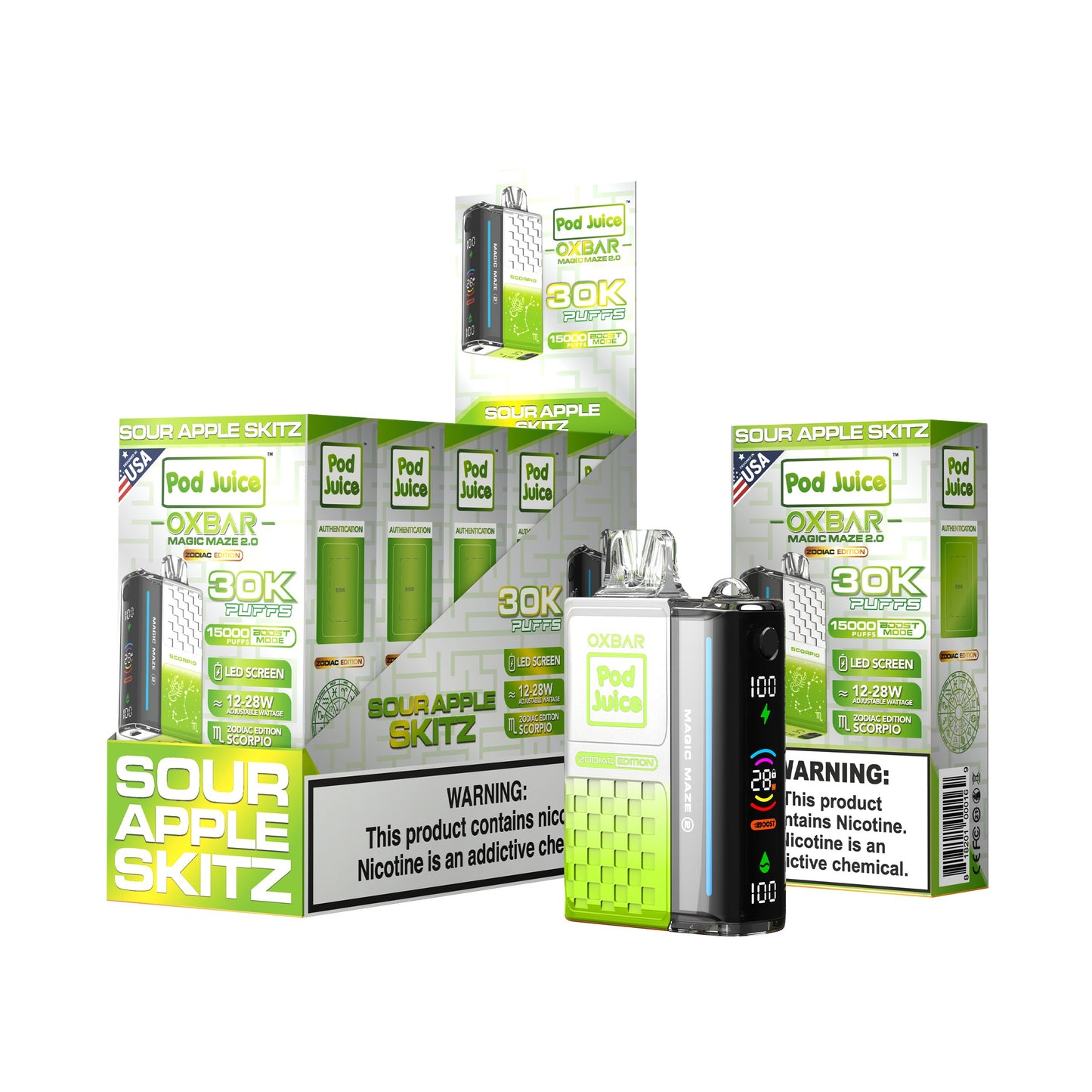 Oxbar Magic Maze 2.0 Pod Juice 30K Disposable Vape - Black Coral Wholesale