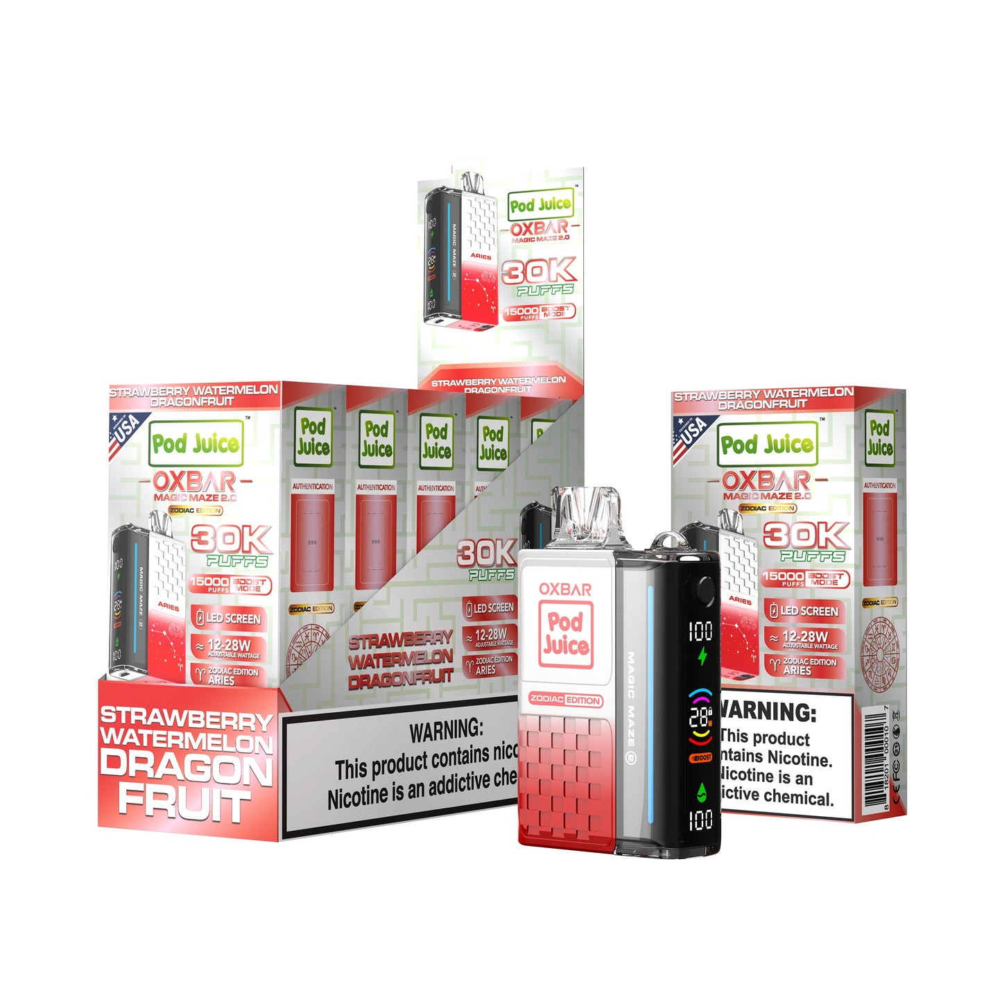 Oxbar Magic Maze 2.0 Pod Juice 30K Disposable Vape - Black Coral Wholesale