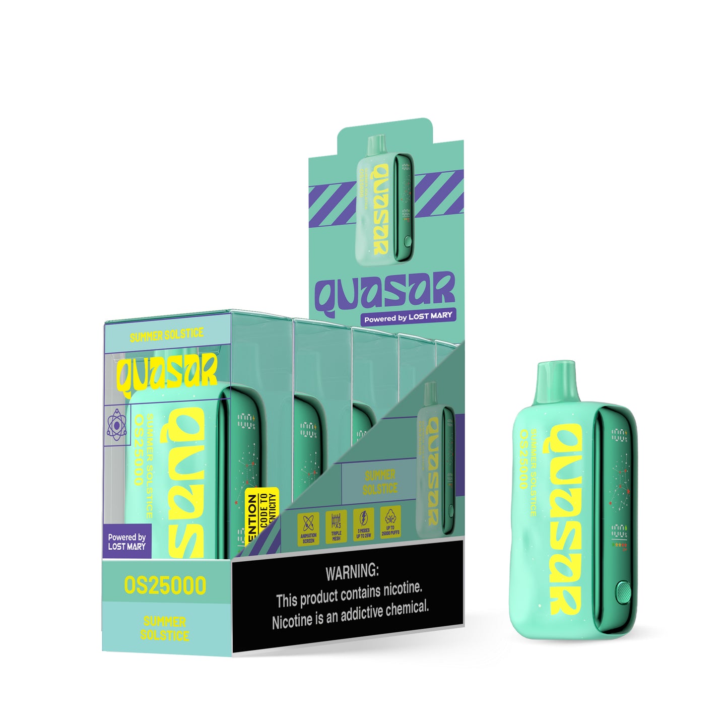 Quasar OS25000 Disposable Vape - Black Coral Wholesale
