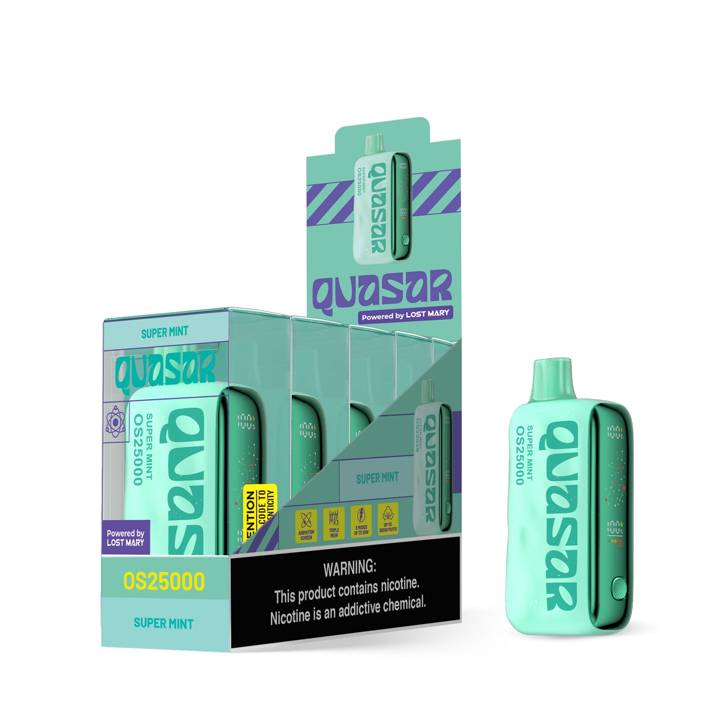 Quasar OS25000 Disposable Vape - Black Coral Wholesale