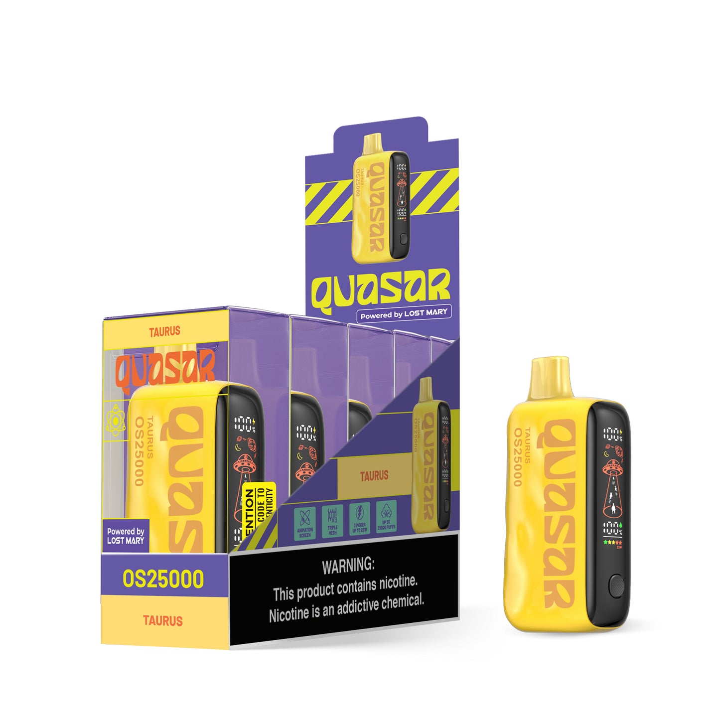 Quasar OS25000 Disposable Vape - Black Coral Wholesale