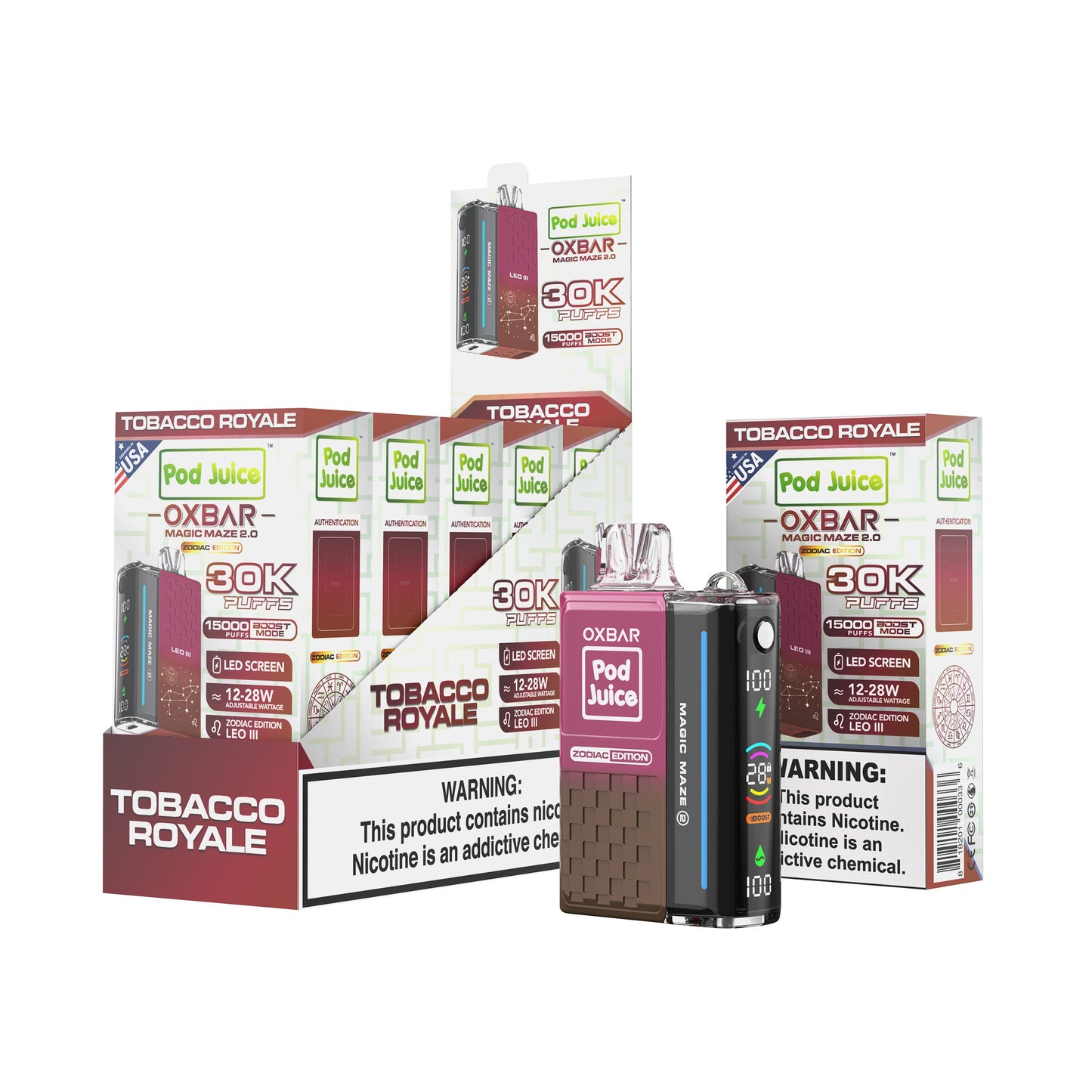 Oxbar Magic Maze 2.0 Pod Juice 30K Disposable Vape - Black Coral Wholesale