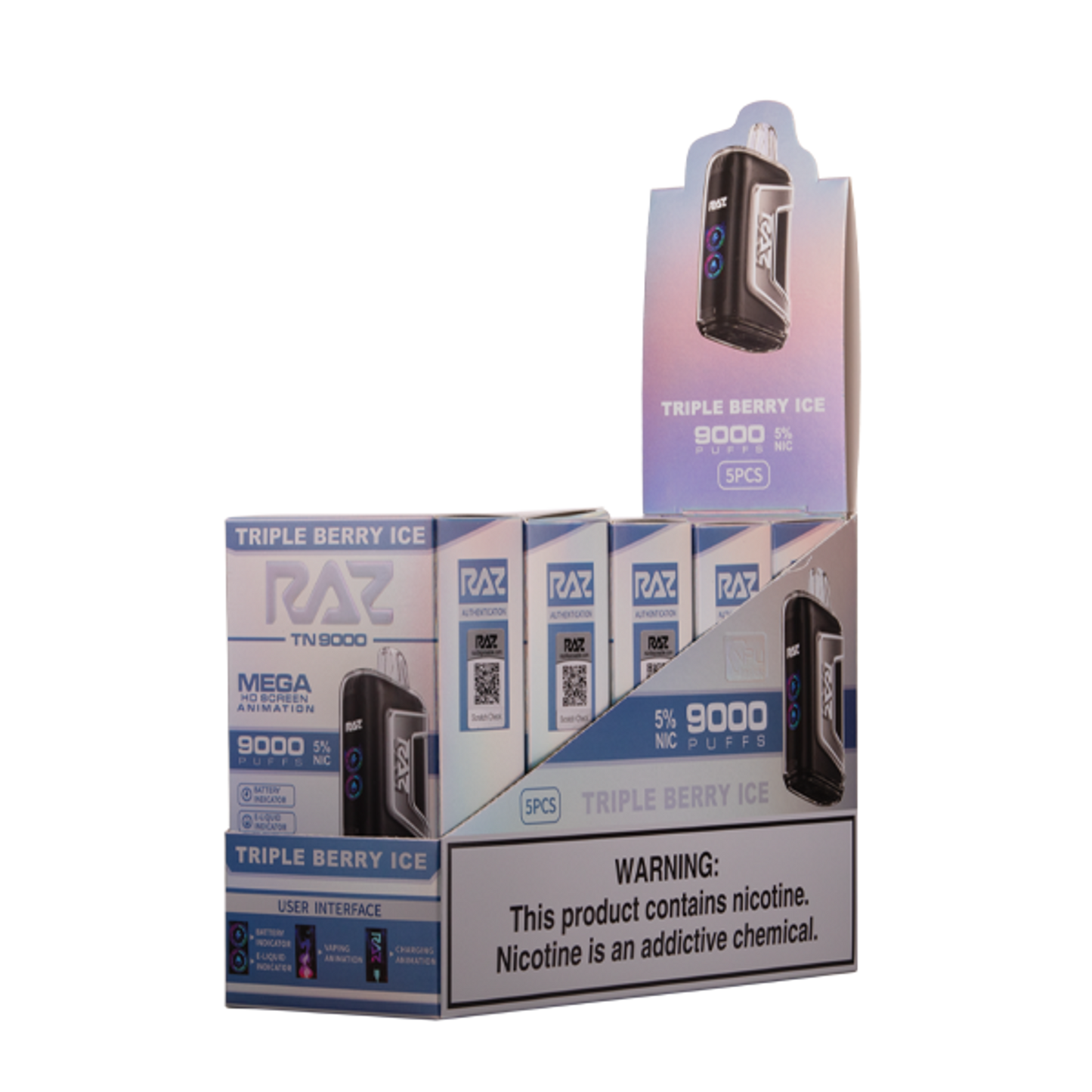 Raz TN9000 Disposable Vape - Black Coral Wholesale