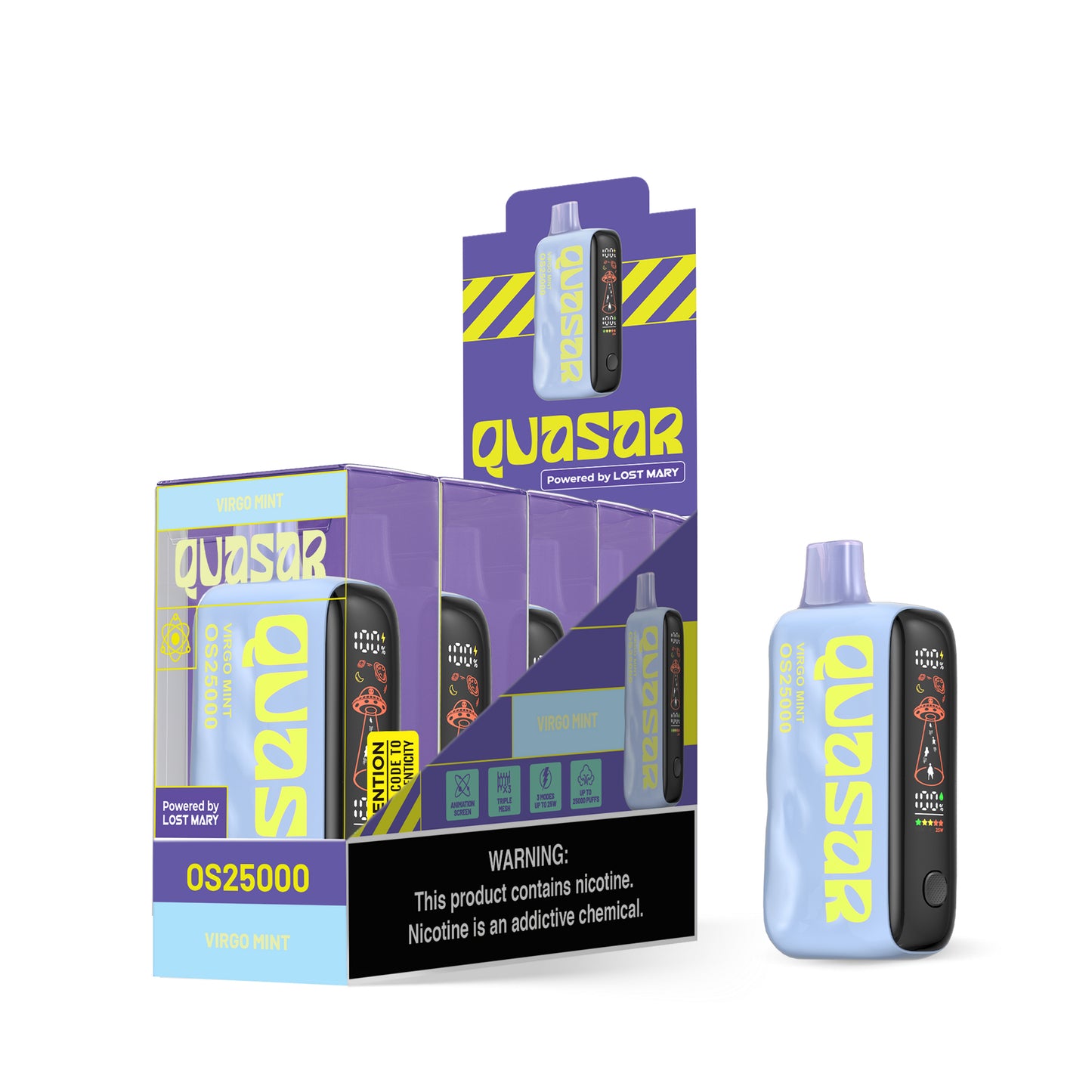 Quasar OS25000 Disposable Vape - Black Coral Wholesale